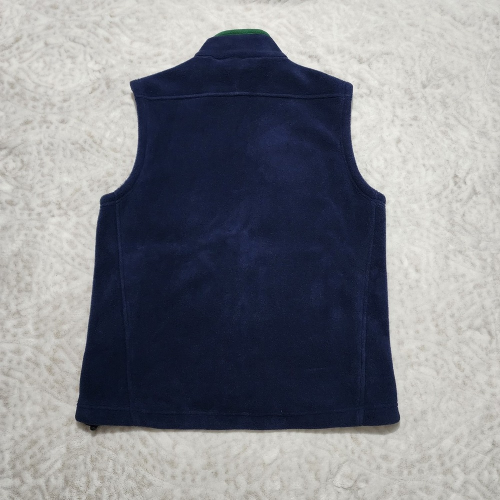 Vintage Polo Ralph Lauren Vest Men's Sz M Fleece Pony Logo Preppy Blue Green - Picture 2 of 10